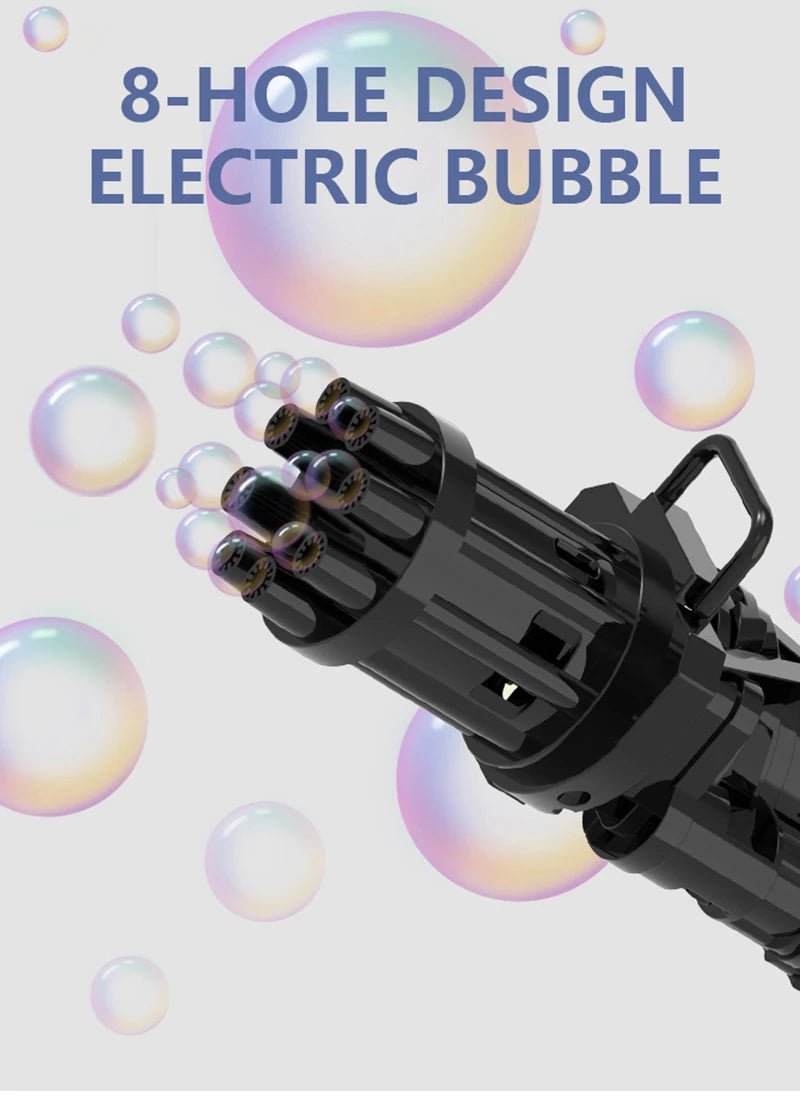 8 Hole Massive Bubble Gun – Automatic Bubble Maker Toy for Kids