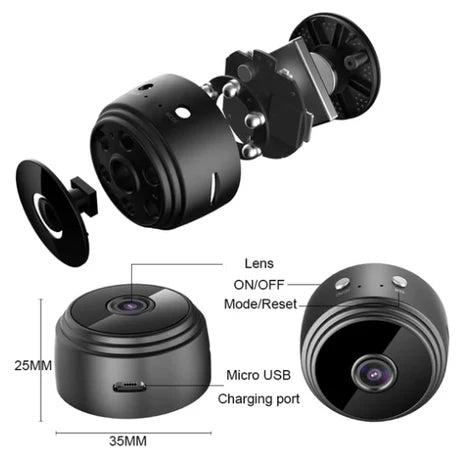 Mini Portable Wireless A9 Security Camera 1080P HD – Live Monitoring, Motion Detection, Night Vision | Now Rs. 1,799 With 20 Days Money Back Guarantee.