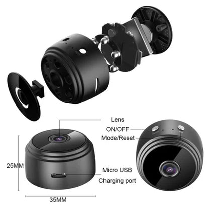 Mini Portable Wireless A9 Security Camera 1080P HD – Live Monitoring, Motion Detection, Night Vision | Now Rs. 1,799 With 20 Days Money Back Guarantee.