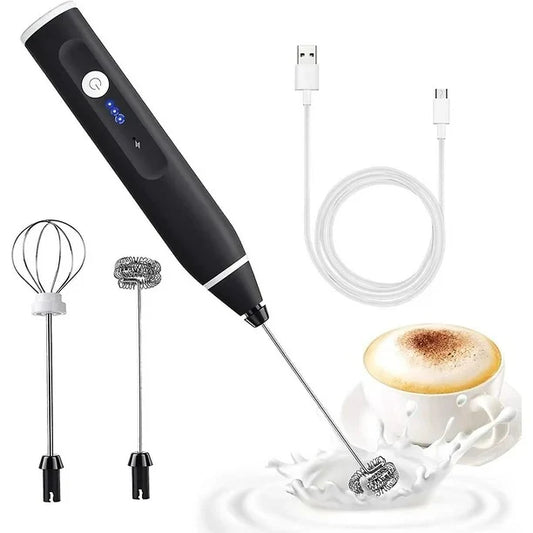 Rechargeable Coffee Beater | Electric Milk Frother for Coffee, Latte, Cappuccino & Drinks | With 20-Day Money Back Guarantee