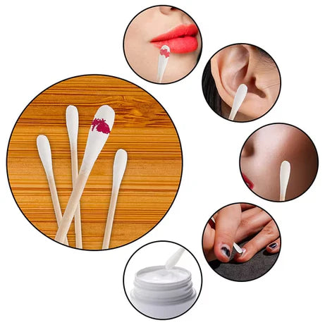 100 PC Ear Cleaning Cotton Buds – Soft Double-Tipped Swabs for Daily Hygiene & Makeup Use