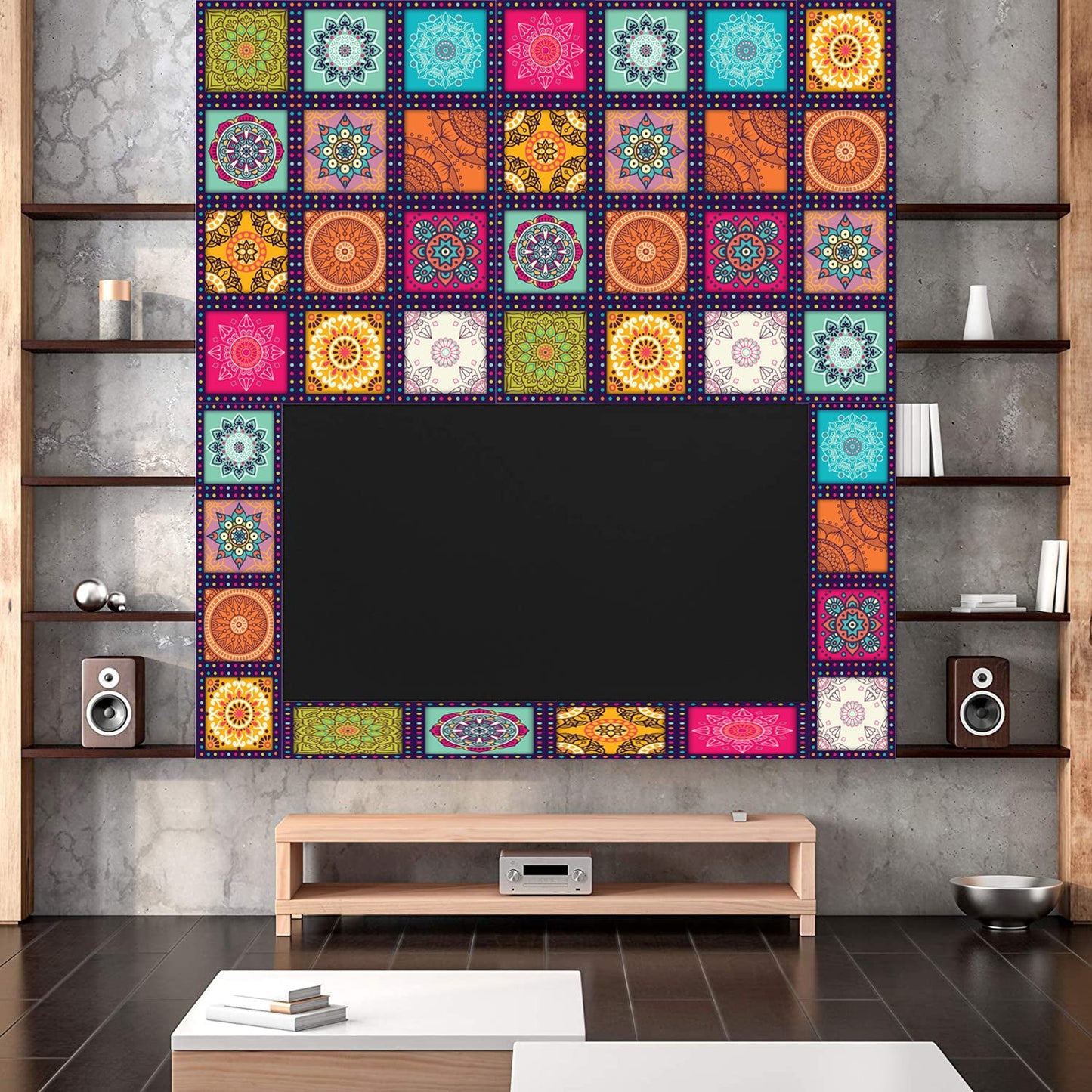 50Pcs Self Adhesive Wall Tile Stickers for Home Decor – Waterproof Kitchen & Bathroom Tiles