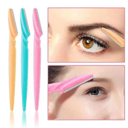 3Pcs Women’s Facial Razors – Eyebrow & Peach Fuzz Trimmers for Smooth Skin