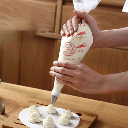 25Pcs Disposable Pastry Icing Bag Cake Decorating with All Size Nozzles