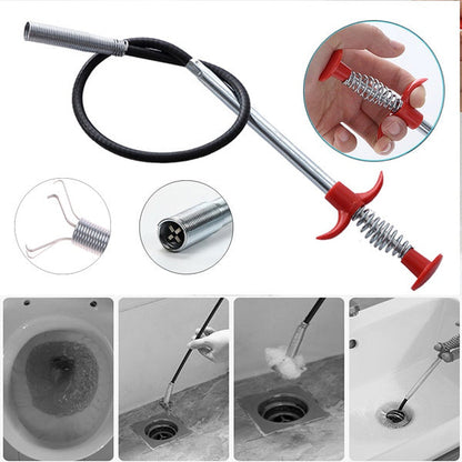 Spring Pipe Dredging Tool – Flexible Sink & Drain Clog Remover