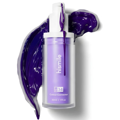 Hismile V34 Colour Corrector Serum | Purple Teeth Whitening Formula | Instantly Brightens Yellow Teeth | With 20-Day Money Back Guarantee |