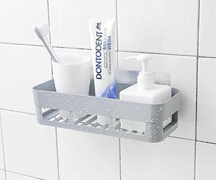 1Pcs Rectangle Shelf Corner Storage – Wall Mounted Bathroom & Kitchen Organizer
