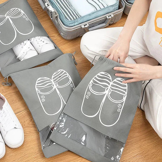 1Pcs Printed Shoes Storage Bag – Travel Shoe Pouch with Drawstring