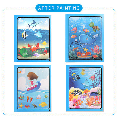 Magic Water Quick Dry Coloring Doodle Book – Reusable Kids Drawing & Learning Book