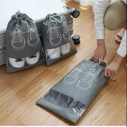 1Pcs Printed Shoes Storage Bag – Travel Shoe Pouch with Drawstring