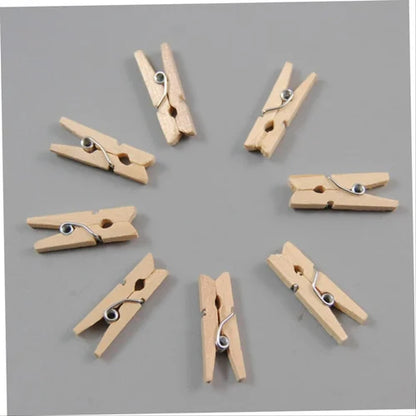 20PC Wooden Clothespins – Strong Grip Laundry Pegs for Clothes, Crafts & Home Use