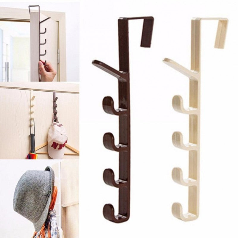 Over-the-Door Hook Rack – Space Saving Clothes, Bags & Towel Hanger