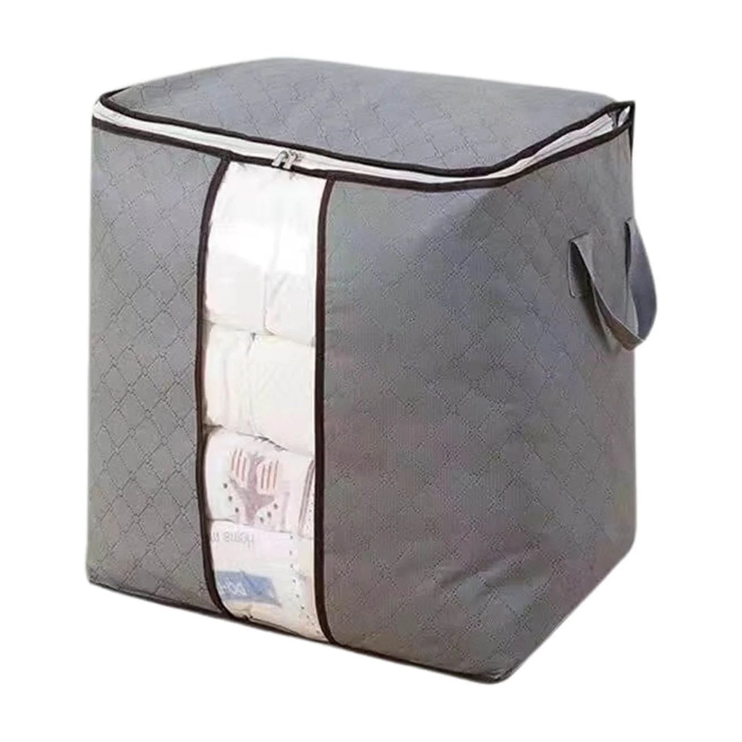 Grey Storage Organizer Bags (5Pcs) – Foldable Clothes & Blanket Storage Solution