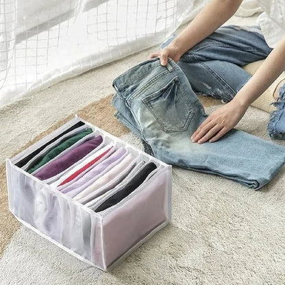 1Pc 7 Grid Pants Organizer Storage Box – Closet Clothes Drawer Divider