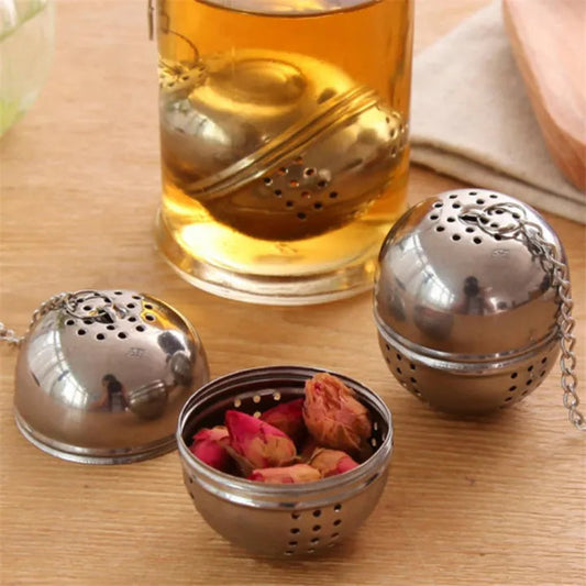 Stainless Steel Filter Ball – Loose Tea Infuser & Spice Strainer for Cups, Teapots & Cooking