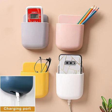 U-Shaped Wall Mounted Mobile Phone Holder – Universal Adhesive Stand for Charging & Storage