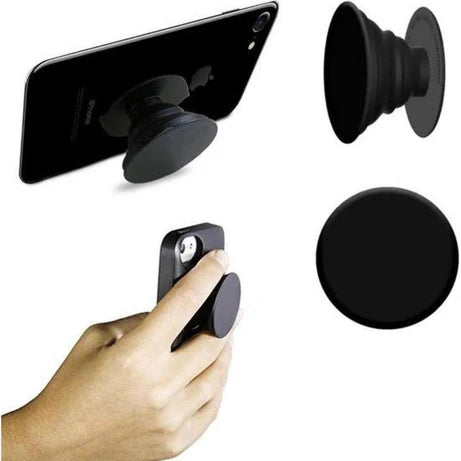 POP SOCKET Black – Durable & Comfortable Phone Grip and Stand