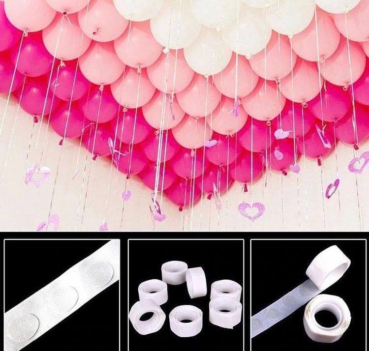 100Pcs Adhesive Double-Sided Balloon Glue Dots – Invisible Stickers for Balloon Decoration & Party Setup