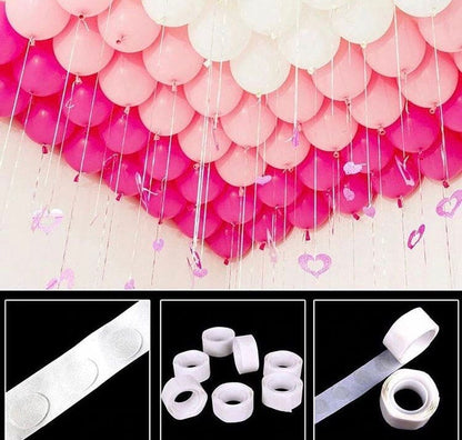 100Pcs Adhesive Double-Sided Balloon Glue Dots – Invisible Stickers for Balloon Decoration & Party Setup