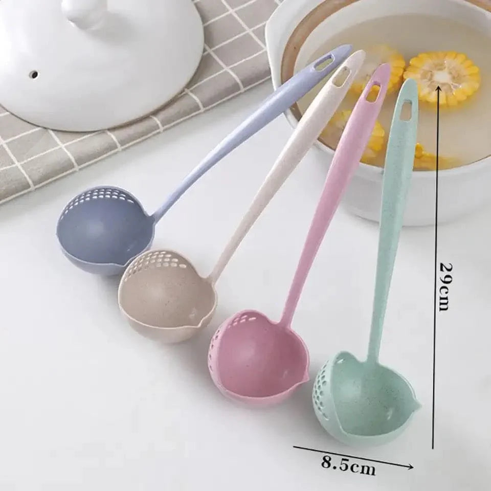 Cooking Shovels 2 in 1 Long Handle Soup Spoon – Multipurpose Kitchen Utensil