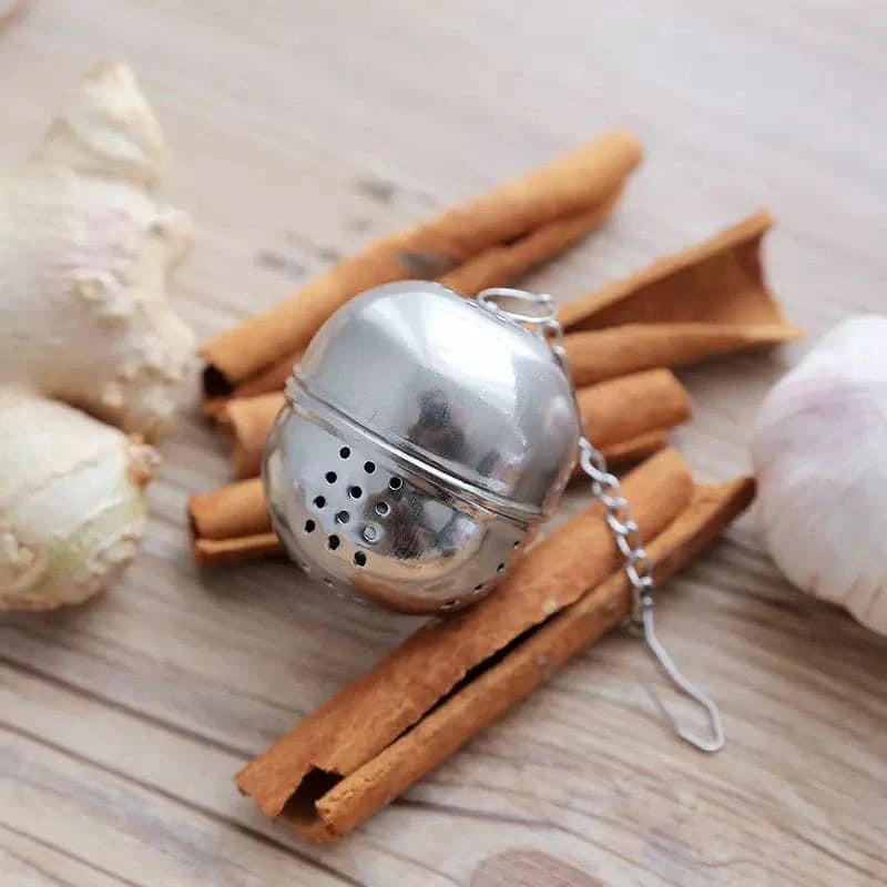 Stainless Steel Filter Ball – Loose Tea Infuser & Spice Strainer for Cups, Teapots & Cooking