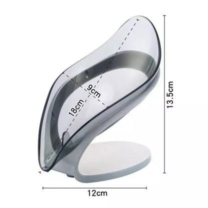 Leaf Shape Smart Soap Holder – Self-Draining Bathroom Soap Dish