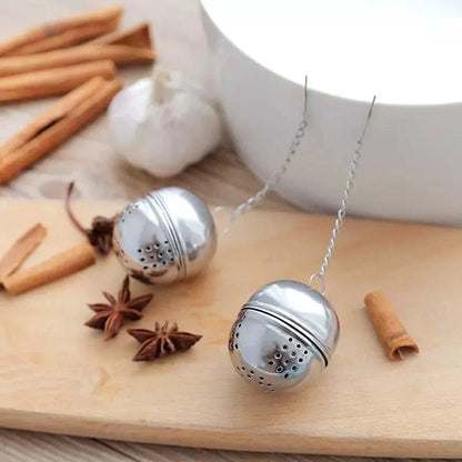 Stainless Steel Filter Ball – Loose Tea Infuser & Spice Strainer for Cups, Teapots & Cooking