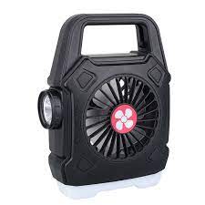 Rechargeable Personal Desk Fan with LED Light & Handle | Portable Camping Tent Fan | With 20-Day Money Back Guarantee