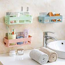 1Pcs Rectangle Shelf Corner Storage – Wall Mounted Bathroom & Kitchen Organizer