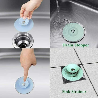 Silicone Basin Stopper – Universal Sink Plug & Drain Cover for Kitchen & Bathroom