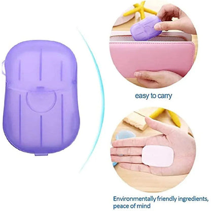 Pack of 2 Handy Travel Portable Anti-Bacterial Paper Soap – Pocket-Friendly Disposable Soap Sheets