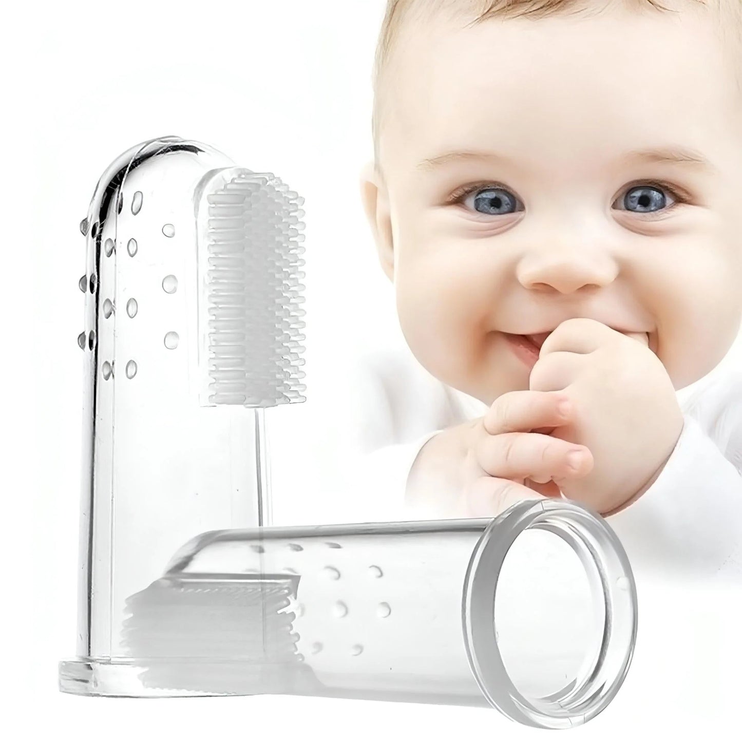 Baby Finger Silicone Toothbrush – Soft Infant Teether & Gum Massager for Oral Care