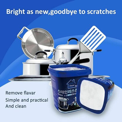 Original Cookware Steel Cleaner – Powerful Stainless Steel & Utensil Cleaning Powder