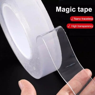 Double Sided Nano Tape 🇨🇳 | Strong Transparent Adhesive & Reusable Mounting | Tape 20-Day Money Back Guarantee
