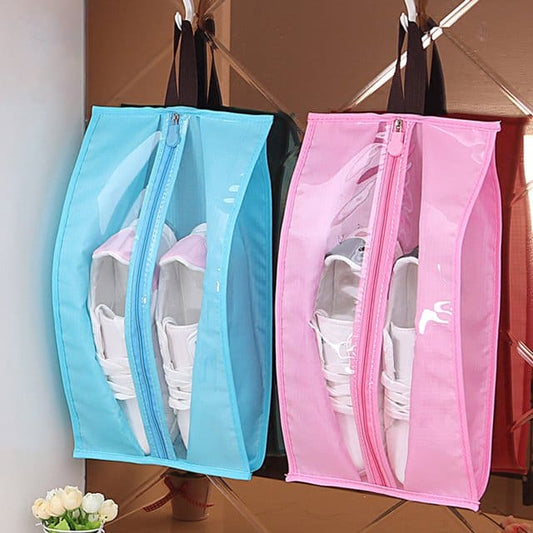 Transparent Shoe Pouch – Waterproof Travel Shoe Storage Bag with Zipper