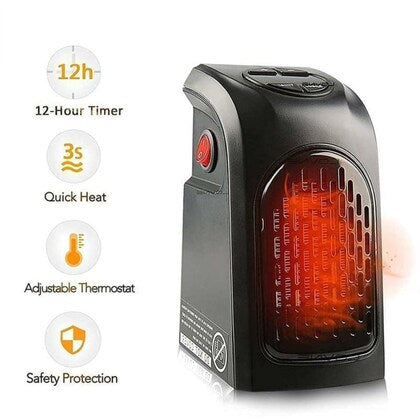 400W Electric Handy Room Heater | Portable Mini Heater for Home, Office & Travel | With 20-Day Money Back Guarantee |