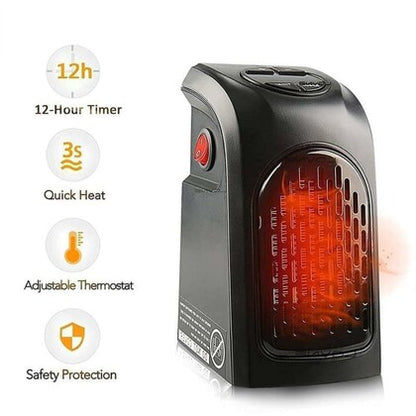 400W Electric Handy Room Heater | Portable Mini Heater for Home, Office & Travel | With 20-Day Money Back Guarantee |