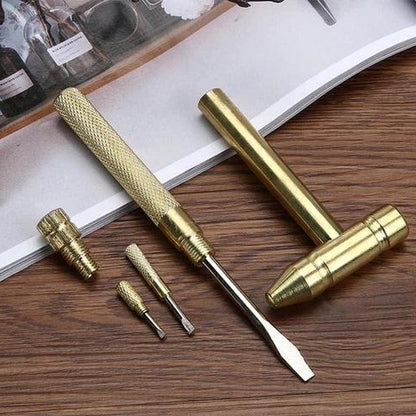 5 in 1 Strong Mini Hammer & Screwdriver Hand Tools Set | Compact Multi-Purpose Repair Kit | 20-Day Money Back Guarantee